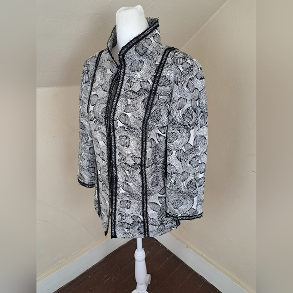 Andrew Gn Suit Jacket Black/White Size 40(M) - Picture 6 of 16